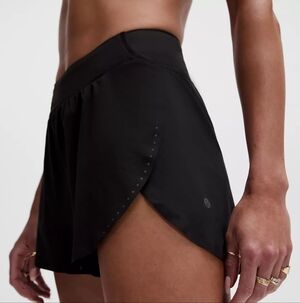 Lululemon Fast and Free High Rise Classic Fit Split Shorts in Black